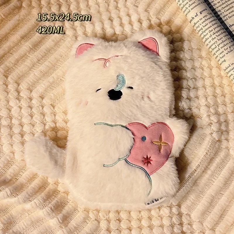 2025 The New Belly Warmer Thick Plush Hand Warmer Cute Cartoon Hot Water Bottle Warm Water Bag Multi-color Optional