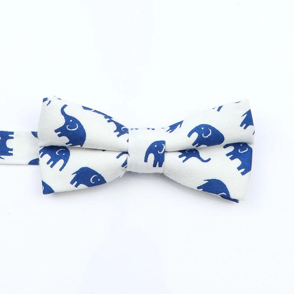 Floral Cotton Bowtie Elephants Whales Flower Pattern Parent Children Family Set Colorful Butterfly Wedding Party Accessory Gifts