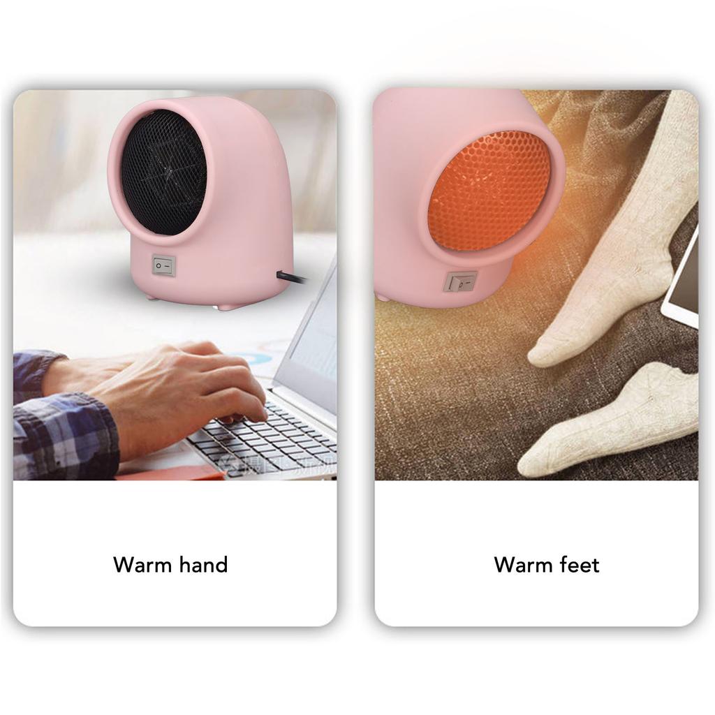 Mini Heater 3S Fast Heating Overheating Protection Portable Small Space Warmer for Home Dormitory Office Sakura Pink EU Plug 220V