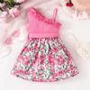 Modisches Sommerkleid für Mädchen, lässiges ärmelloses Kleid für Kinder