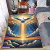 Dove and Cross Radiant Sunset Carpet Non-slip Rug Suitable for Living Room and Bedroom Sofas
