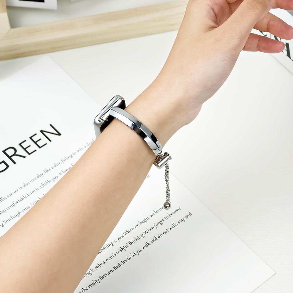 Pulseira Fashion Para Samsung Galaxy Fit 3 Feminina de metal Aço Inoxidável Acessórios para Smartwatch Pulseira Para Galaxy Watch Fit 3 Pulseira