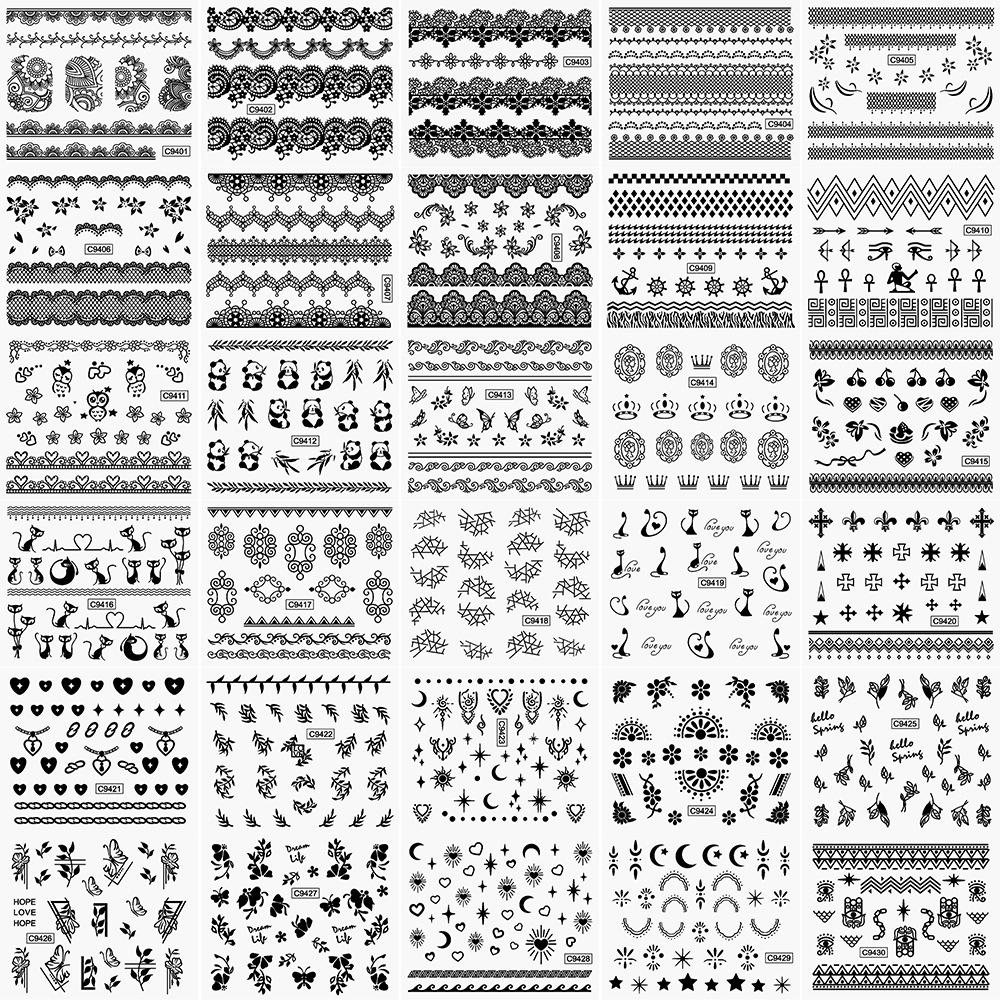 Exotic Egyptian Cat Set Nail Art Sticker Simple Solid Color Egyptian Cat Bronzing 30 Small Set Nail Decoration