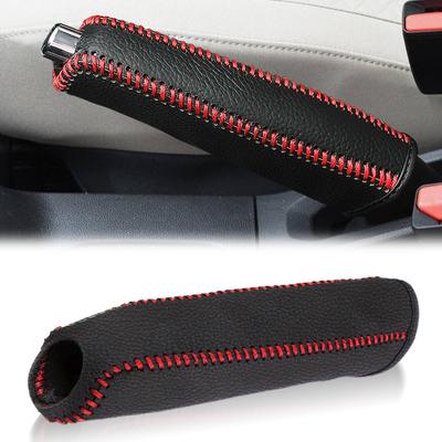 Genuine Leather Parking Brake Cover, Exclusive Design, Made of Premium Leather, Handbrake Protection, Anti-Slip, Compatible with Vehicles, Durable