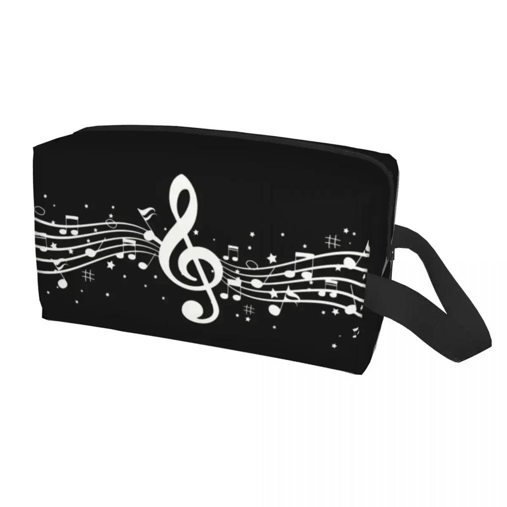 Piano Fantasy Kosmetiktasche Damen Niedlich Große Kapazität Mode Musiknote Make-up Tasche Beauty Aufbewahrung Toilettentaschen