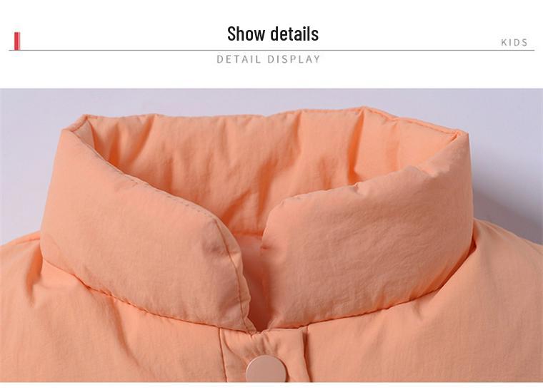 Girls' Lace Down Vest - Korean Style, Warm Autumn/Winter Jacket for Toddlers and Preschool Children