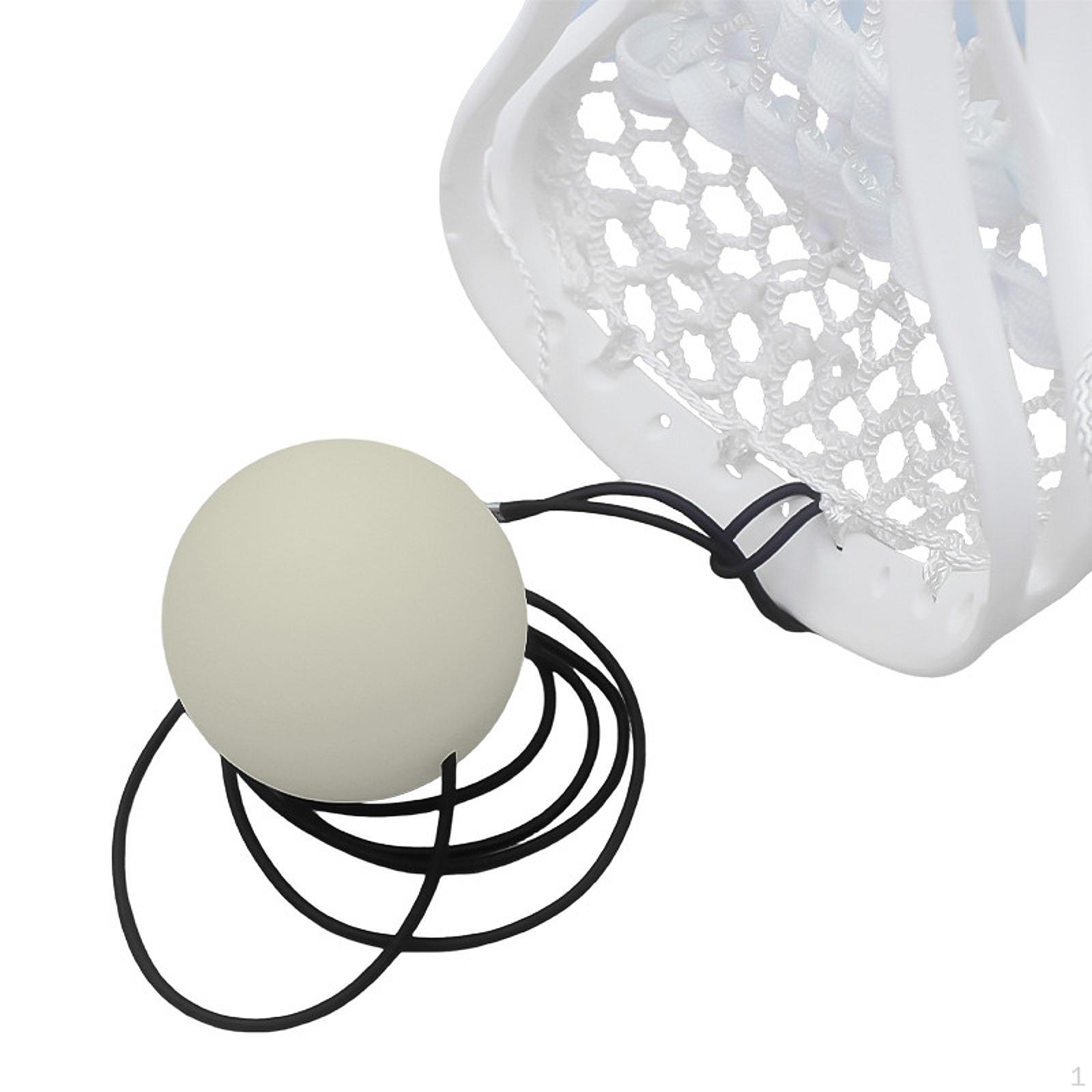 

Мяч для лакросса для двора с веревкой, подходит для начинающих и самотренировок белый