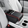 Leather Car Center Console Cover Comfort Armrest Pad Easy Installation Storage Box for Driving Fatigue Reduction