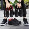Spring and Autumn Shoes New Leather Surface Waterproof Lightweight Soft Sole Sneakers Black Non-slip Comfortable Casual Shoes