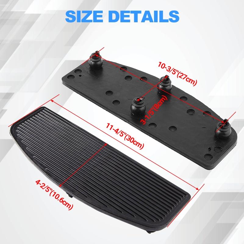 1Pair Motorcycle Rubber Foot Pedal Non-Slip Front Rider Insert Floorboards Lever Extension Pedal Step Foot Peg Boards For
