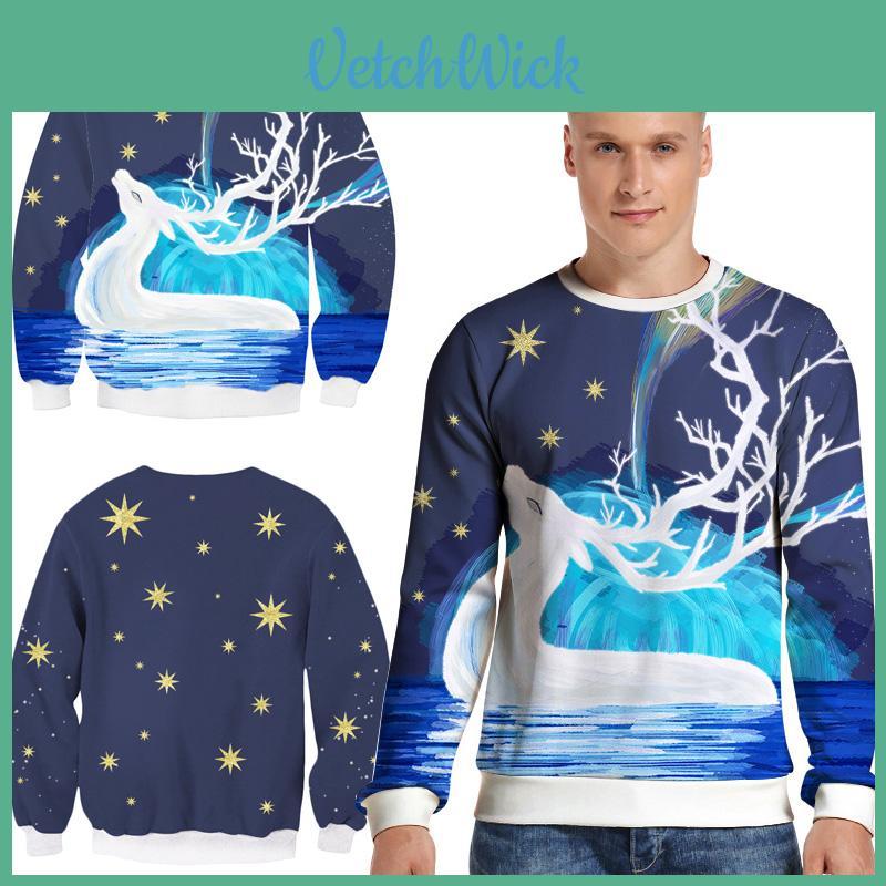 Ugly Christmas Sweater Funny Crew Neck Pullover Sweatshirt Unisex Christmas Gift