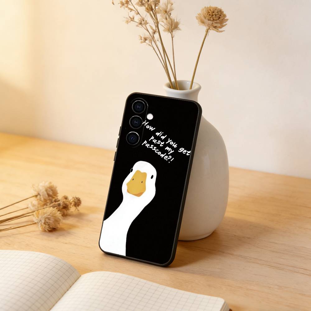 

Duck Phone Case For Samsung Galaxy A73,A72,A71,A70,A53,A52,A51,Others Soft Black Cover Samsung a22 4g