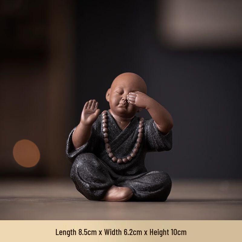 Cute Ceramic Four No Monk Tea Pet