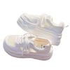2025 summer new mesh platform white shoes women's versatile chic with skirt board shoes breathable and lightweight casual shoes