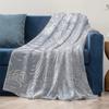 Boho Floral Knitted Throw Blanket Soft Cozy Bed Blanket For Sofa Couch Decoration Gift