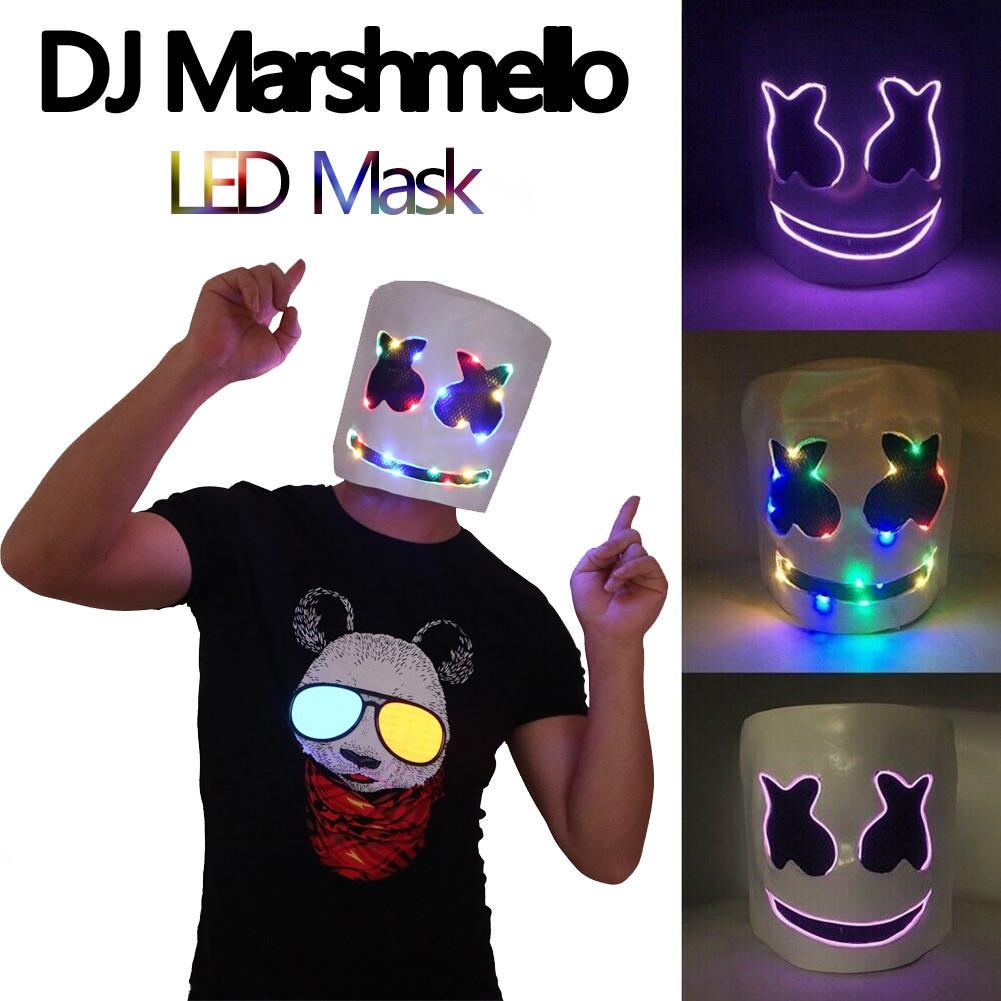 LED MarshMello DJ Mask Full Head Helmet 