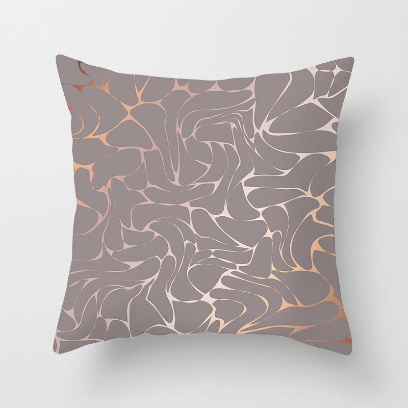 Car Cushion Cover Geometric Gold Print Sofa Square Pillow Cover Cushion Cover Home Furnishings