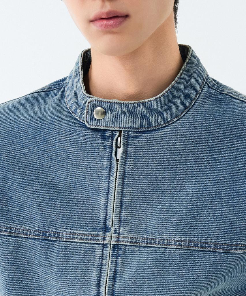 Musinsa Standard Denim Racer Jacket [Light Indigo]