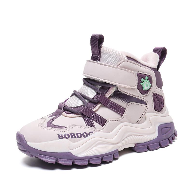 Fleece Children's Cotton Shoes To Keep Warm Winter 2025 Women's Sports Shoes Men's Northeast Cotton Shoes New Big Babu Beans Medium and Old Children