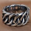 Men's Punk Vintage Titanium Steel Motorcycle Chain Ring