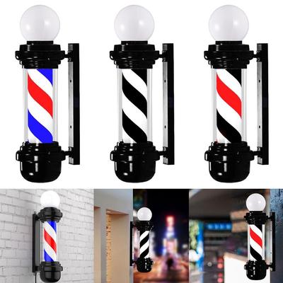 23.6in Barber Pole Light Classic Sign Rotating Wall Lamp Beauty Shop Outdoor Retro Design Salon Rotating Light