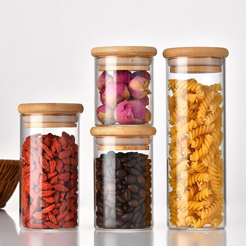 Glass Canister for Seasoning, Coffee Beans, and Tea - Transparent, Food-Grade, Airtight Storage Jar