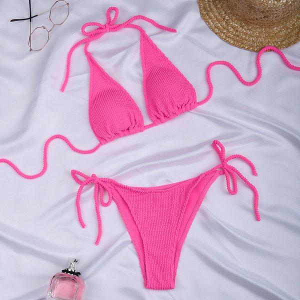 New Sexy Bikini Push Up Women Swimsuits Female Micro Bikini Set Solid Swimwear Bathing Suit Swimming S… More