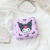 Vertical Stripes Pom Pom Purin Cartoon Travel Sanitary Napkin Bag For Use Women