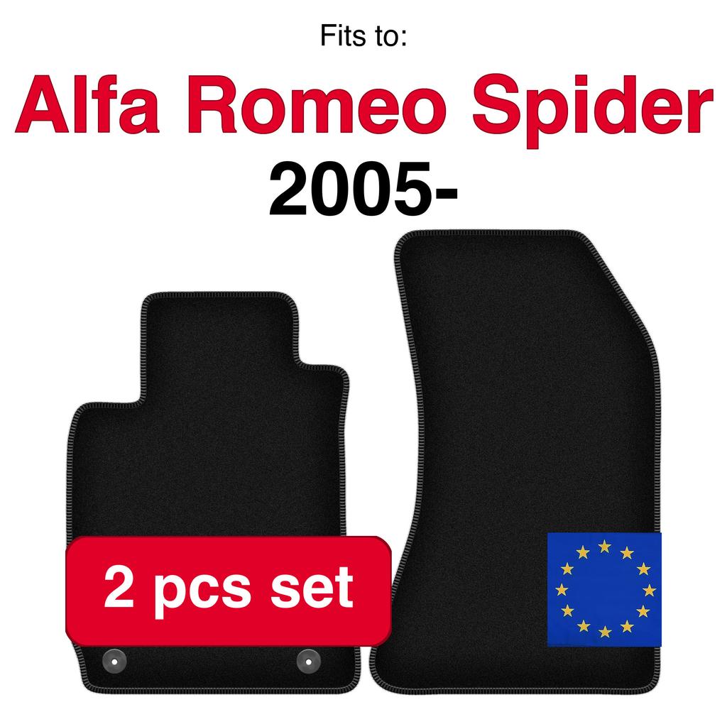 Basic Velour Floor Mats For Alfa Romeo Spider Cabrio (2005-)