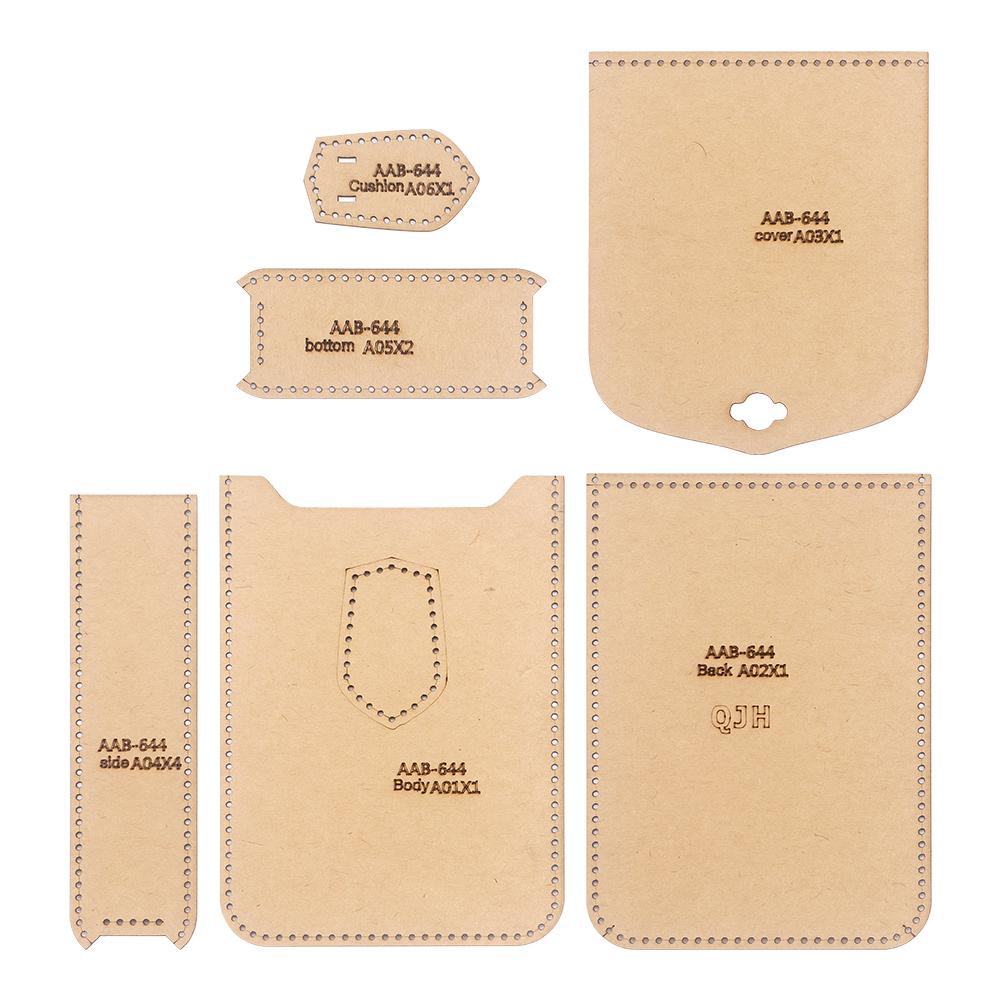

1set DIY Leathercraft Kraft Paper Pattern Templates Kit for Small Crossbody Bags & Phone Bags - Handmade Stencil Mold Supplies коричневый