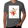 Hummingbird And Flowers Tshirt Big Size Loose Fit Tee Shirt