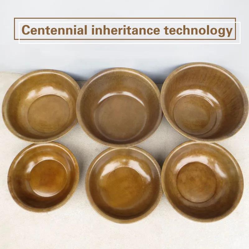 Pure Copper Handmade Thickened Brass Basin Old Copper Basin Carbon Furnace Wash Basin Chinese Wedding Washbasin Carbon Brazier