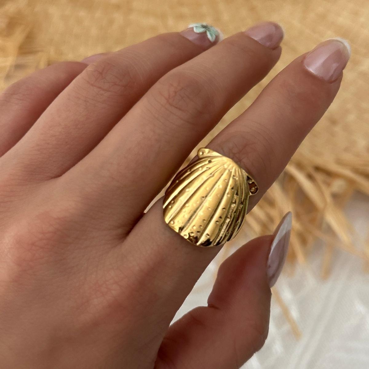 

Stainless Steel Summer Ocean Shell Conch Crab Flower Finger Rings For Women Men Beach Butterfly Floral Geometric Ring Zircon