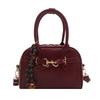 Retro Shoulder Handbag For Women Pu Material Street Style Small Square Bag With Zipper Closure