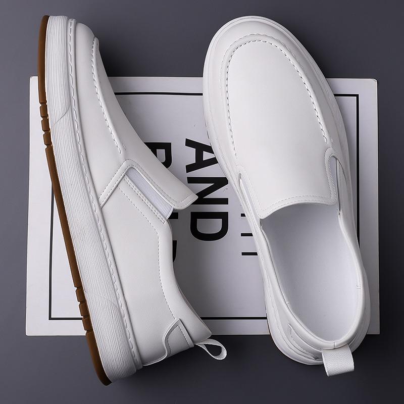 Fashion Spring Autumn Platform Leather Sneakers for Men Designer Soft-soled Men's Board Shoes Fashion Light Sports Zapatos Hombre