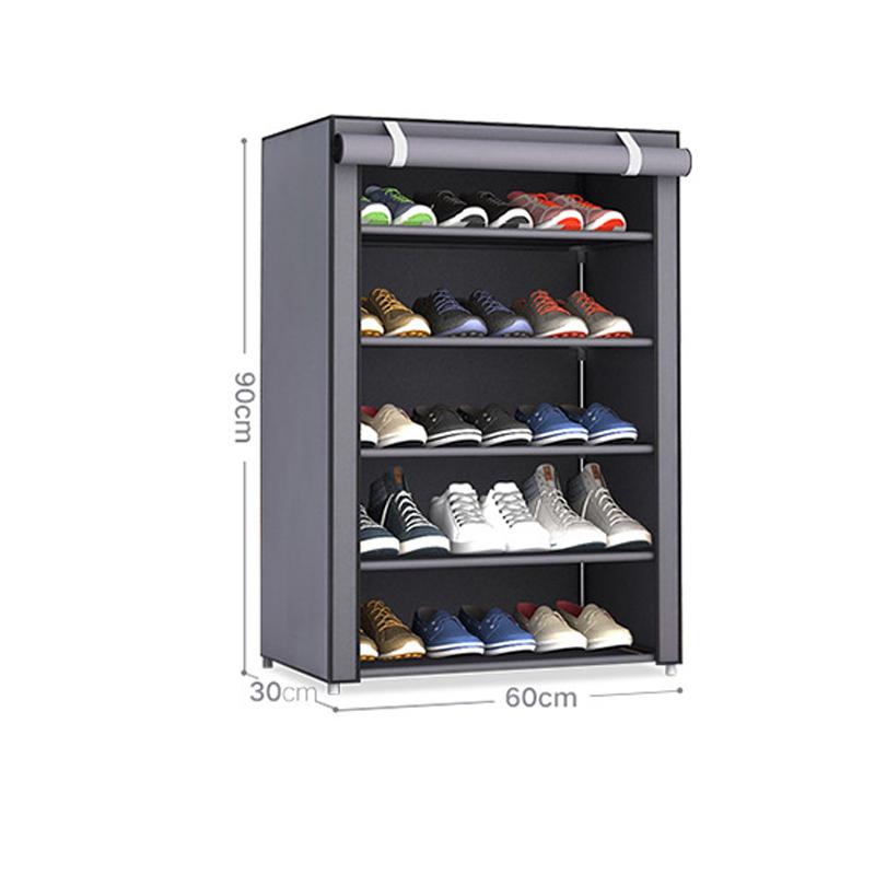 6-layers Shoe Rack Large Capacity Dustproof Waterproof Shoes Storage Rack Dormitory Assembled Shoe Rack Shoes Shelf Organizers