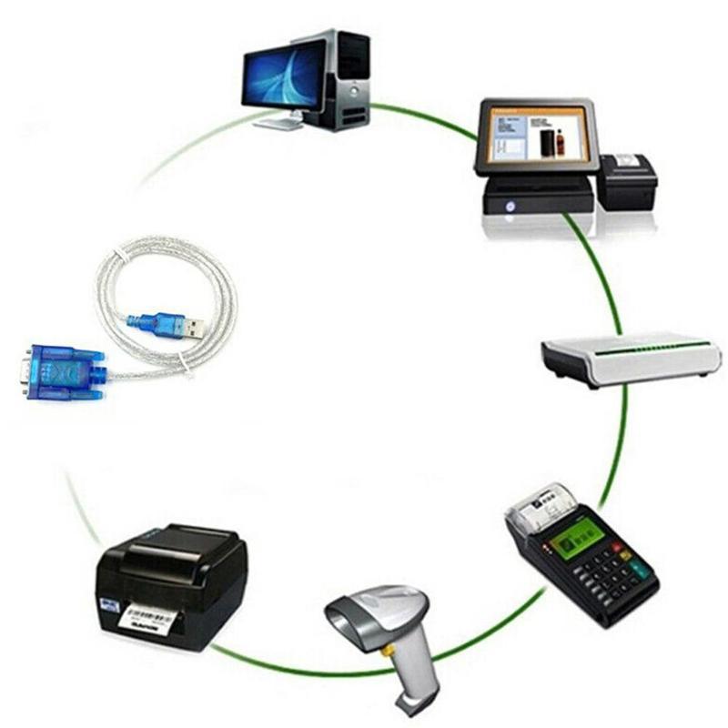 1/2Packs USB 2.0 to RS232 COM Port Serial Port 9 Pin DB9 Cable Adapter Convertor With Female Adapter With CD For Windows 10/7/8