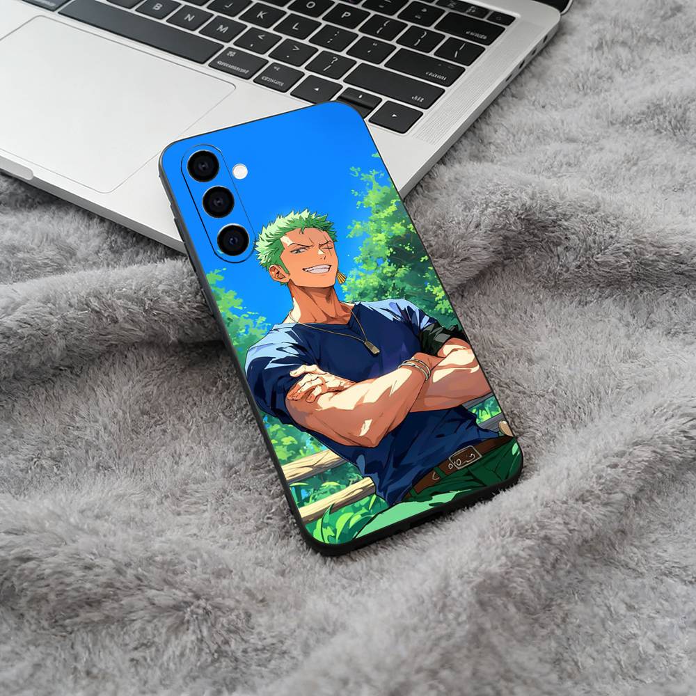 Popular Anime One Piece Phone Case For Samsung Galaxy A73,A71 A72,A70,A53,A52,A51,Soft Silicone Black Cover
