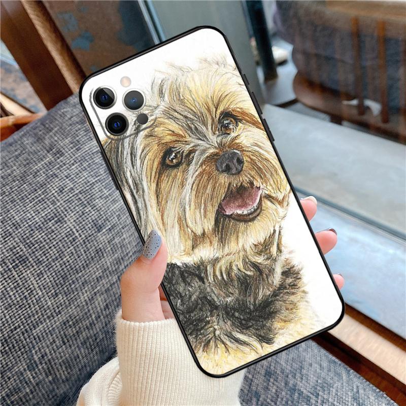 Yorkshire Terrier Hund Handyhülle Für iPhone 16 15 14 13 12 11 Pro Max 12 13 mini XR 15 16 Plus 16e Hülle Schale