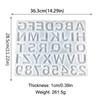 Semi-Stereoscopic Resin Keychain Molds DIY Alphabet Number Casting Mold Jewelry Craft Making Tools for Making Ornaments