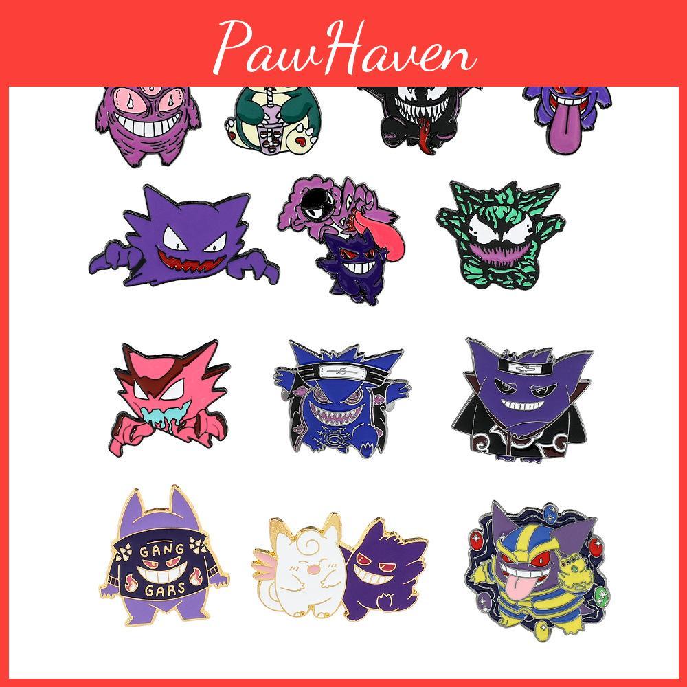 Cartoon Creative Funny Pokemon Metal Badge Ghost Venom Pocket Elf Magic Pin