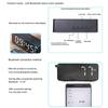 Digital Display Mirror Alarm Clock with Radio Bluetooth-compatible Speaker Home Study Decoration