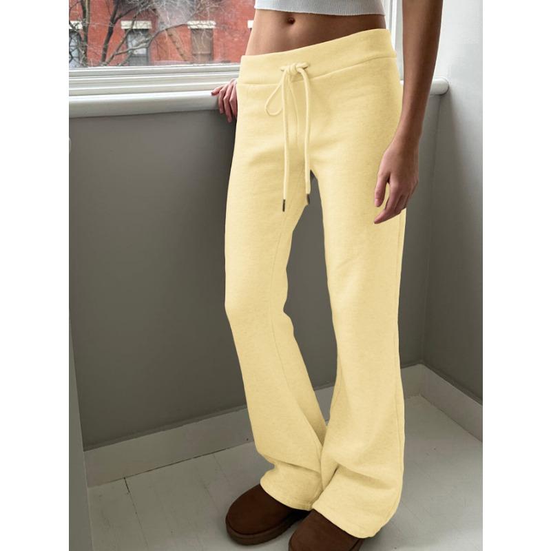 Fashionable and Sporty Simple Solid Color Casual Versatile Trousers for Women 2025 Autumn and Winter New Style