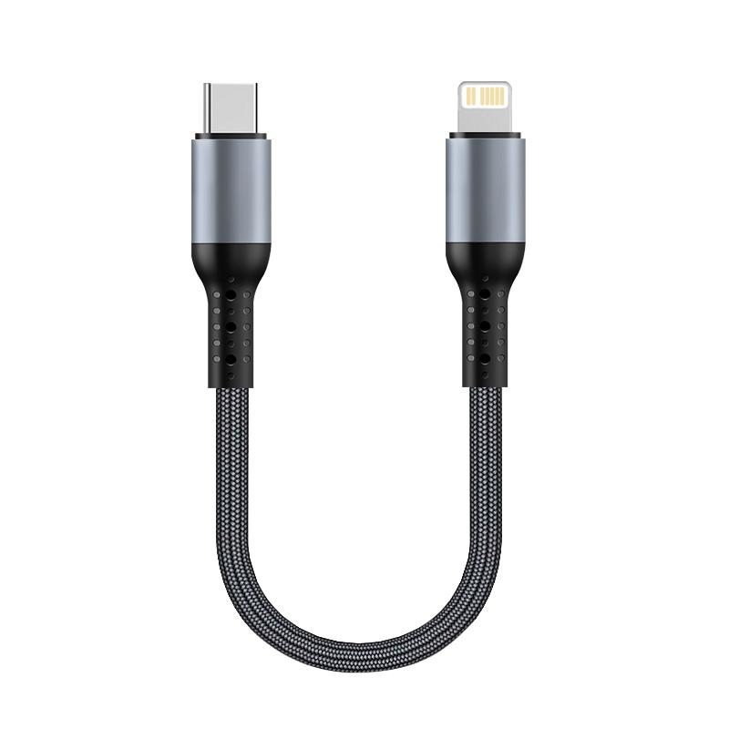 Short 90-Degree Right-Angle USB Type-C to a Cable Nylon Material Power Bank Data Transfer Cord for iPhone 17 for for S25