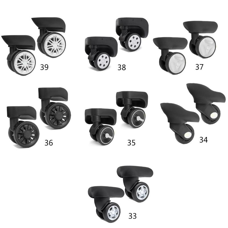 1Pair Luggage Wheels Suitcase Replacement Wheel Roller Hardware Repairing Kit 360 Degree Spinner Caster Heavy Duty Wheel