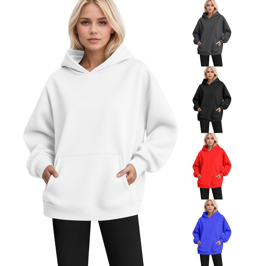 Women's Fashion Women's Lightweight Long Sleeve Pullover With Pockets Hoodie
