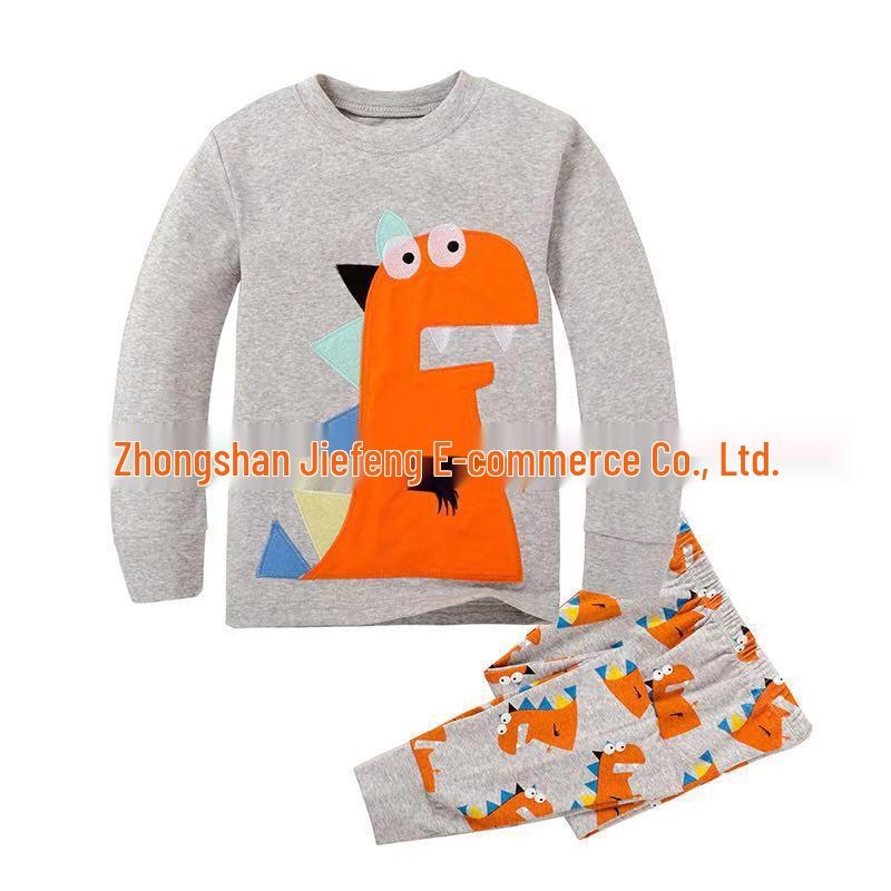 2025 Dinosaur Pattern Kids Homewear Set - Children's Clothing