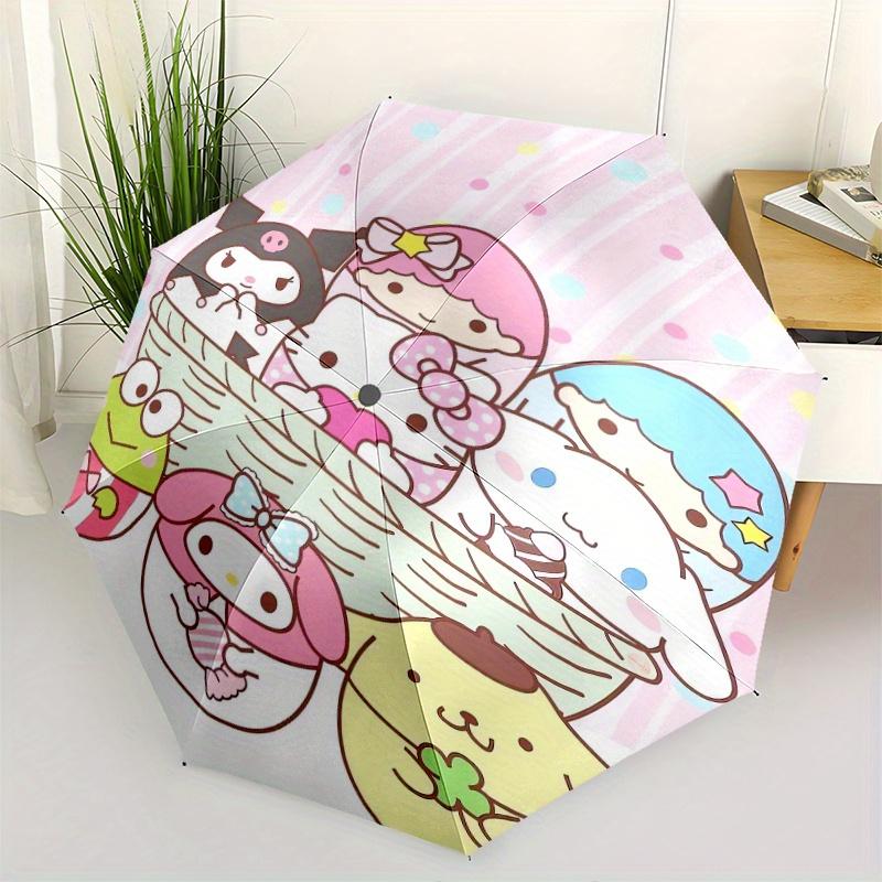 

Dart Sanrio Character Design Automatic Opening and Closing Cartoon Umbrella - Small Umbrella Suitable for Various Occasions, Portable 3-Fold Small Umb