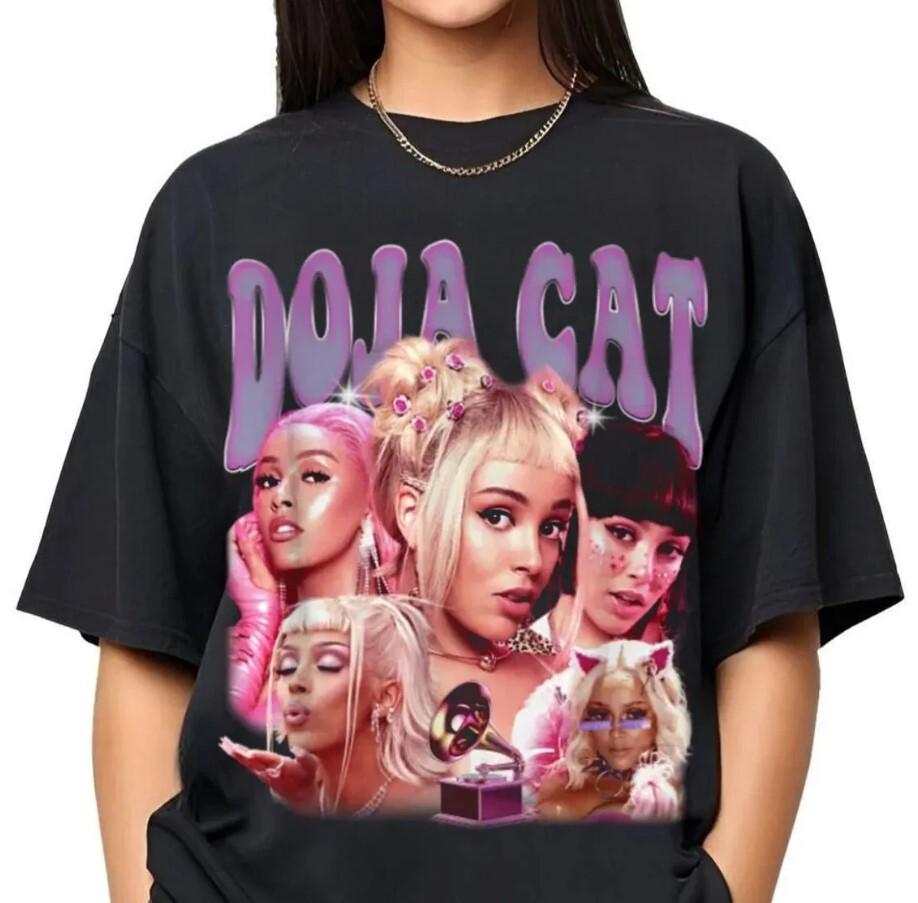 Doja Cat Shirt Retro Doja Cat Shirt 90S Rapper Fan Gift Doja Cat Singer Shirt Unisex T-Shirt XL