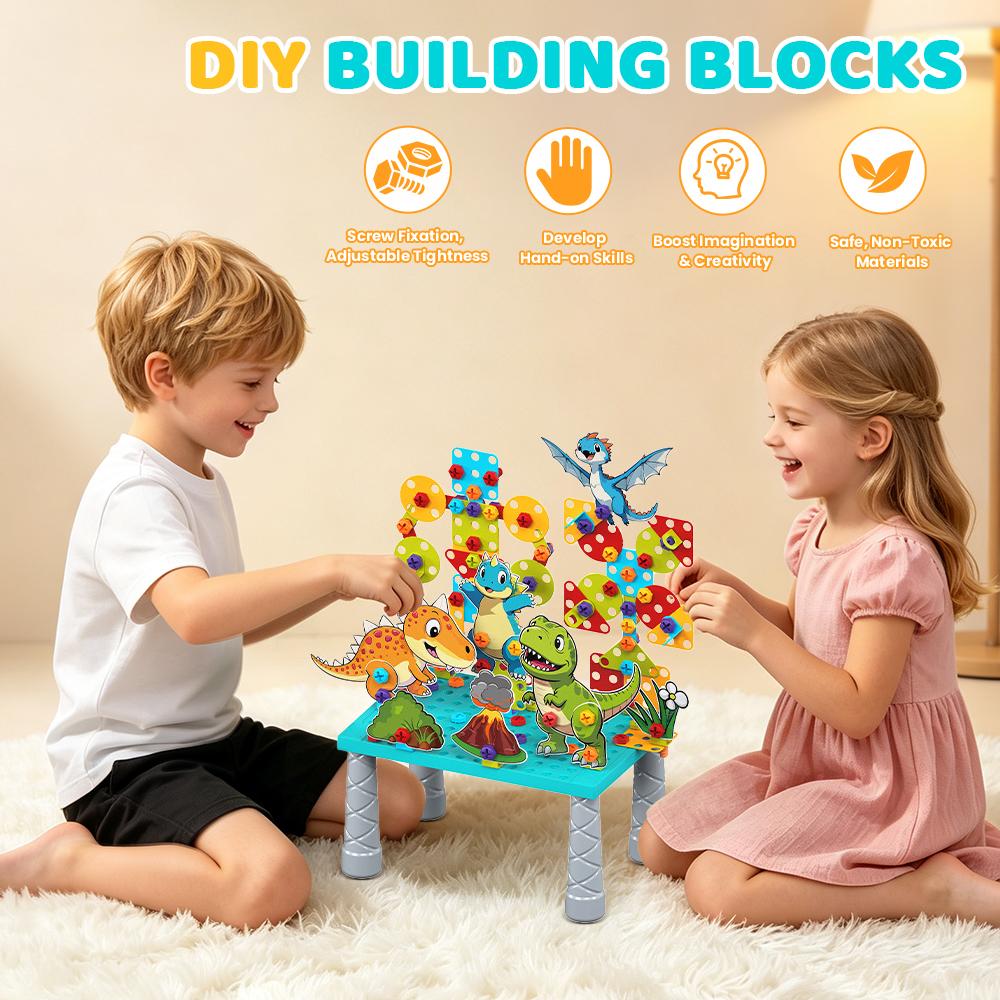 3D Screwing Blocks Disassembly Match Tool Toys for Children Educational Assembled Puzzle Blocks Sets Creative Building Toy Gifts